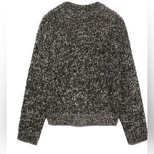 Mango Black and White Crew Neck Sweater